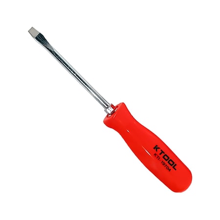 K-Tool International Slotted Screwdriver, w/Orange Handle 4" KTI-19704